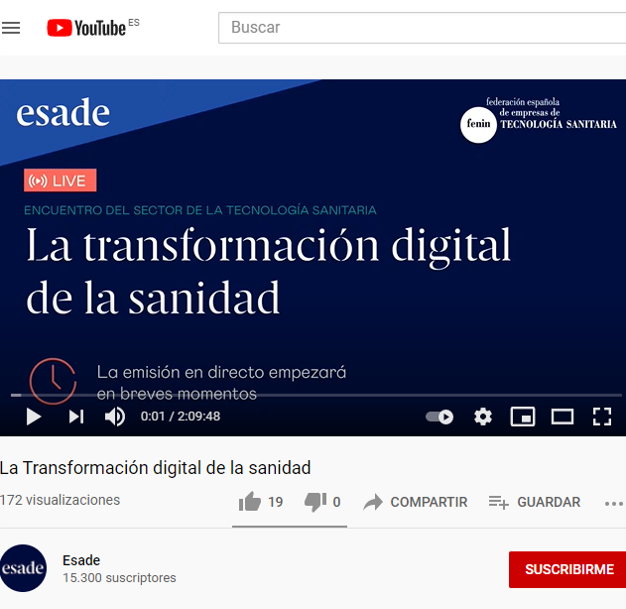 Digital transformation is the focus of Fenin's health technology sector meeting at Esade
