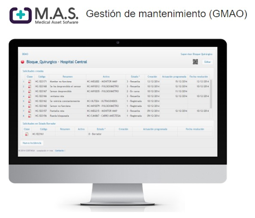 MAS Medical Asset Software GMAO
