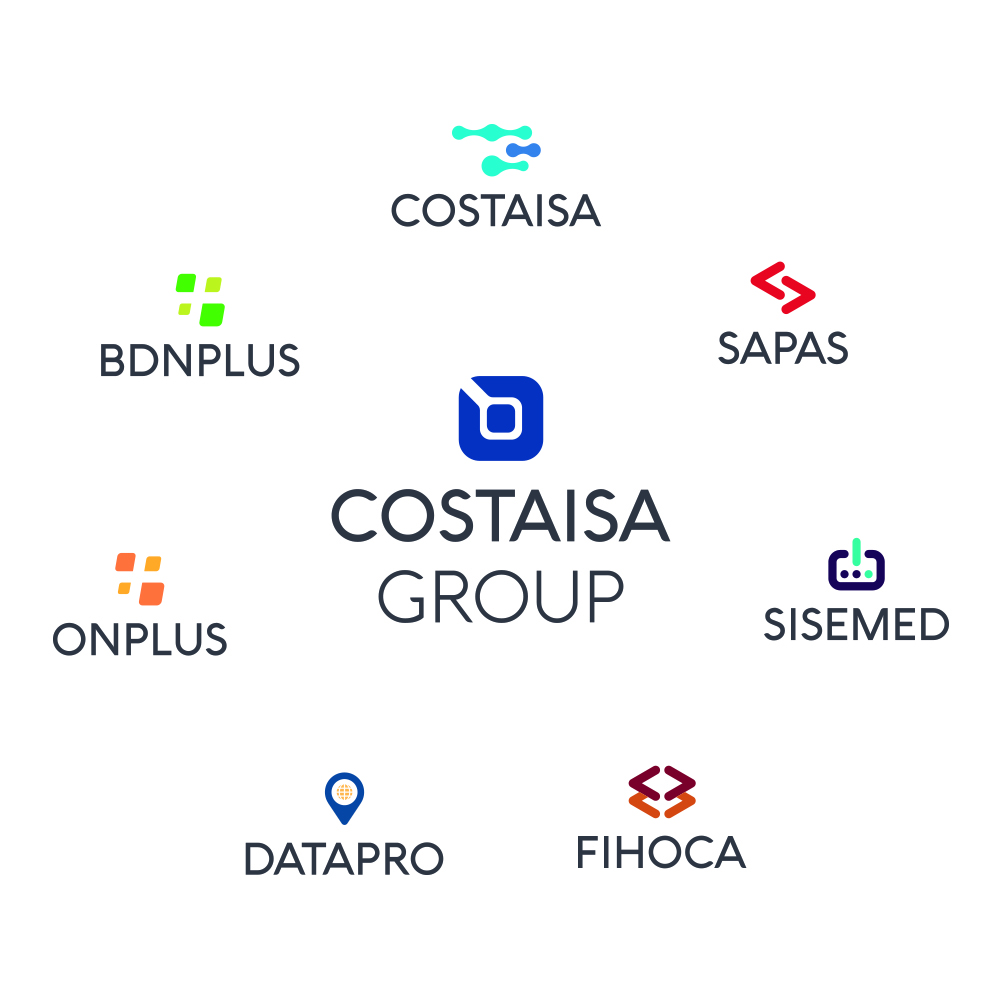 Costaisa Group renova la imatge gràfica de les seves set companyies: Sisemed, Costaisa, Fihoca, Sapas, Datapro, Onplus i Bdnplus